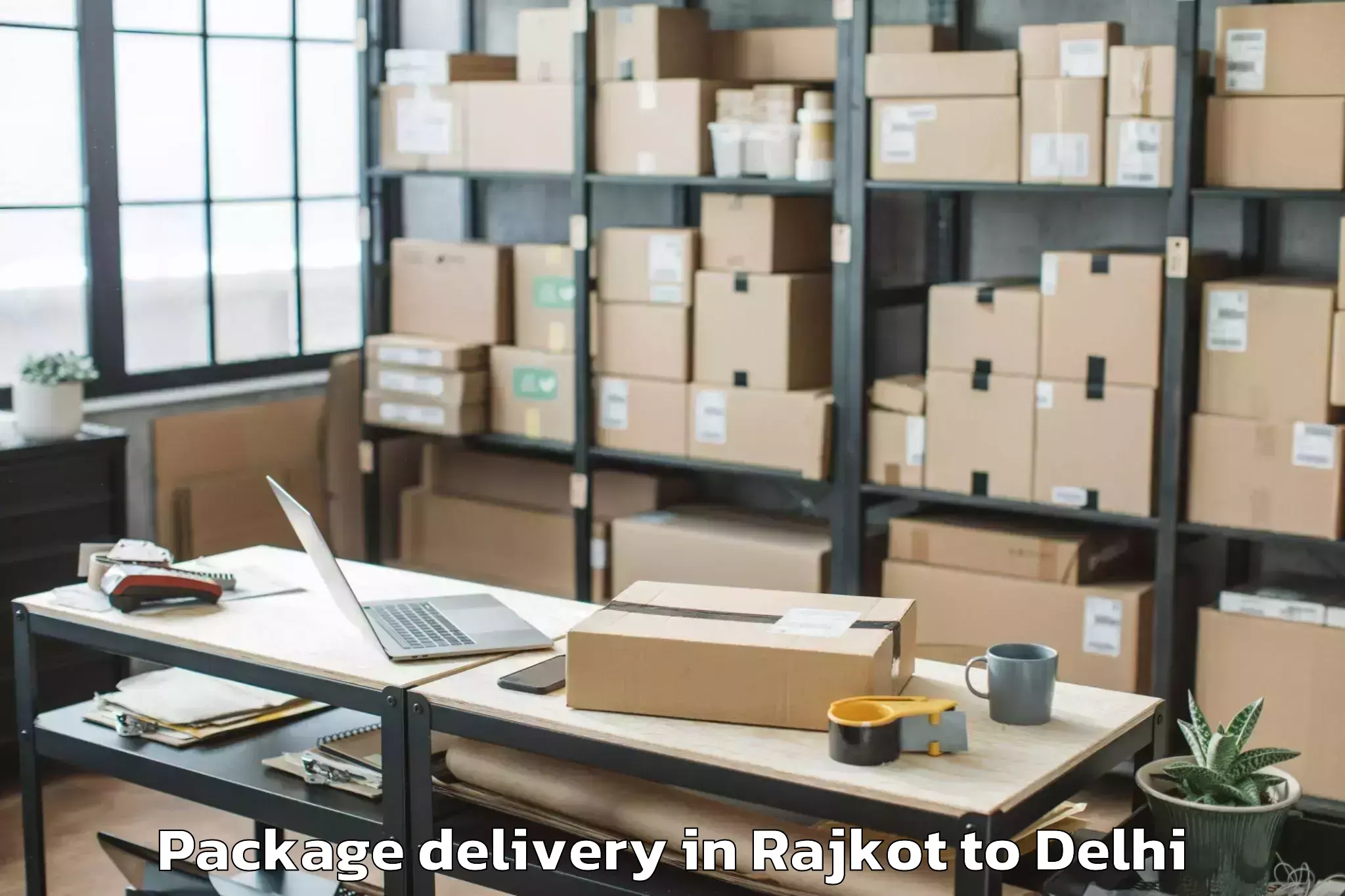 Reliable Rajkot to Najafgarh Package Delivery